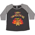 thumbnail image 3 of Inktastic Happy Thanksgiving Cute Turkey in Pilgrim Hat Women's Plus Size T-Shirt, 3 of 5