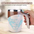 thumbnail image 2 of Automatic Self Mixing Magnetic Stainless Steel Coffee Cup Milk Self Stirring Mug, 2 of 6