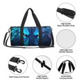 thumbnail image 4 of Balery Futuristic Blue Light Wolf Bolsa de Gimnasio para Mujeres y Hombres, Bolsa de Viaje Impermeable, Bolsa de Fin de Semana con Compartimento para Zapatos y Bolsillo Húmedo, 4 of 6