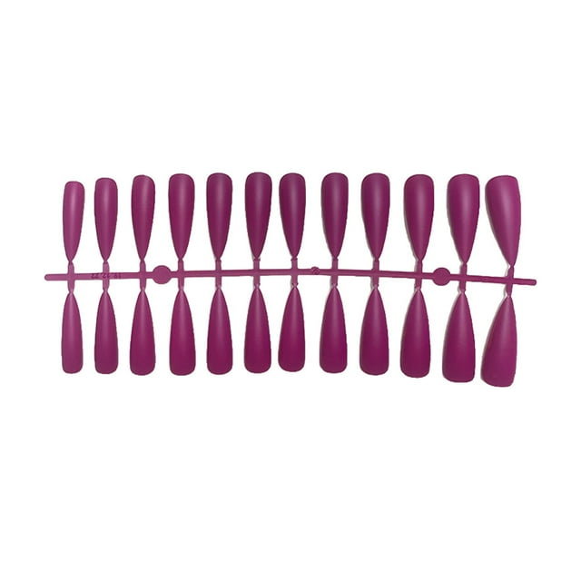 Nail Enhancement Tablets Chic Dot Design Not Susceptible to Allergies Frosted Texture Fake Fingernail Charming Manicure Tips JM-18Fuchsia