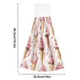 thumbnail image 6 of Yayeee Kitchen Hanging Hand Towels Set of 2 with Loop Bathroom Absorbent Tie Towel, Pink Ice Cream Pattern, 6 of 7