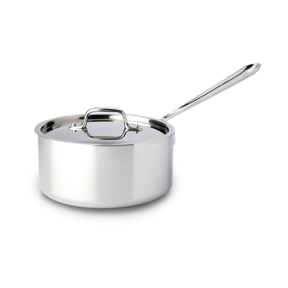AllClad TriPly Stainless Steel 3 qt. Sauce Pan w/Lid (4203) Walmart