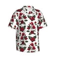 thumbnail image 2 of Uemuo Rose Flowers Printed Regular Fit Short Sleeve Casual Hawaiian Shirt for Men,Aloha shirt,Tropical shirt,Floral print shirt,Vacation Beach shirt-, 2 of 9