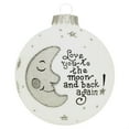 thumbnail image 2 of Love You to the Moon and Back Again Made in USA Glass Christmas Ornament, 2 of 3