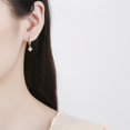 thumbnail image 3 of Pendientes de aro chapados en oro, colgante de cuatro puntas de circón microset de plata S925, joyería para mujer, los mejores regalos para mujeres Feliz Sencillez, 3 of 3