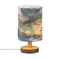 thumbnail image 2 of Lamp Printed Gifts Table Lamp USB Bedside Desk Nightstand Lamp Wood Base for Bedroom Living Room Office Desk College Dorm Ethereal Dreamlike Elements, 2 of 7