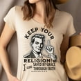 thumbnail image 4 of Saved by Grace Shirt – Keep Your Religion Ephesians 2:8-9 Christian Tee, White, Size M, 4 of 6