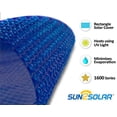thumbnail image 1 of Sun2Solar Blue 16-Foot-by-32-Foot Rectangle Solar Cover | 1600 Series | Heat Retaining Blanket for In-Ground and Above-Ground Rectangular Swimming Pools | Use Sun to Heat Pool | Bubble-Side Down, 1 of 5