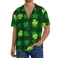 thumbnail image 3 of Wukai Happy St. Patrick's Day5 Men's Casual Short-Sleeve Button Down Shirt - Lightweight Summer Dress Shirt for Daily Wear-Large, 3 of 7
