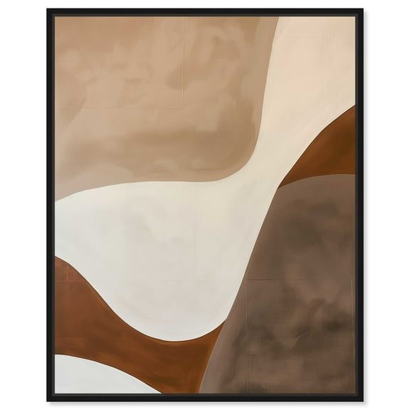 Dream Away Abstract Shapes Wall Art Canvas Wall Art by Art Remedy, Black Floater Frame, 17" x 21"
