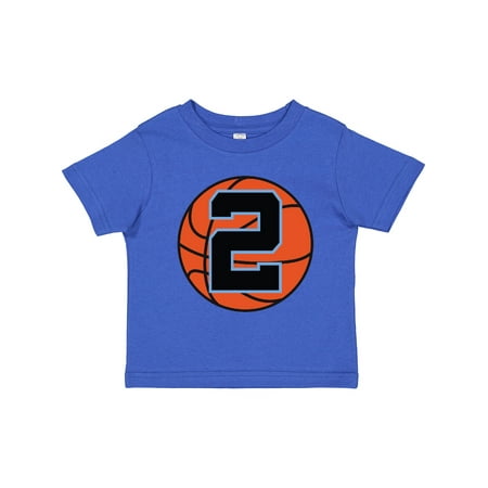 

Inktastic Basketball 2nd Birthday 2 Year Old Gift Toddler Boy Girl T-Shirt