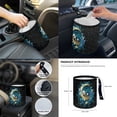 thumbnail image 7 of Yuyamidu Panda Car Seat Cover for Sedan SUV Moon Steering Wheel Cover Seatbelt Pads Blue Flower Handbrake Cover Gear Shift Knob Cover Trash Can Armrest Cover Rearview Mirror Cover Coasters, 14 Pack, 7 of 7
