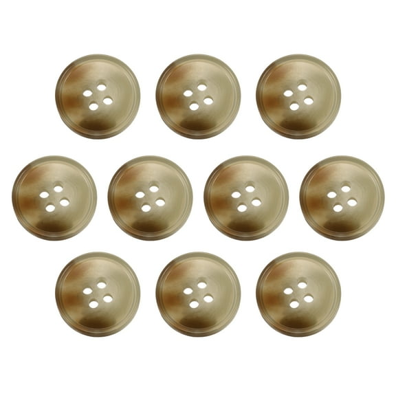 Uxcell 10pcs Resin Sewing Button, 20mm 5/8-inch 4 Holes Round Buttons for Coat, Men's Suit, Clothes Garment, 7#Beige