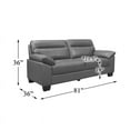 thumbnail image 7 of Lexicon Denizen Leather Match Sofa in Dark Gray, 7 of 7