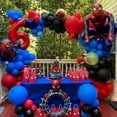 thumbnail image 2 of Kit de 96 guirnaldas de globos de aluminio de Spiderman para arco, globos de aire de superhéroes, decoración para fiesta de cumpleaños, baby shower, juguetes para niños, suministros de regalo, 2 of 5
