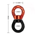 thumbnail image 3 of Pivotement de Balançoire, Résistance à la Cassure 30 Kn, Dispositif de Rotation de Sécurité à Rotation 360°, Accessoire Suspendu pour Escalade sur Roche, Hamac Suspendu, Balançoire en Toile d'Araignée, Danse Aérienne, Cintre Tournant pour Balançoire pour Enfants, 3 of 7