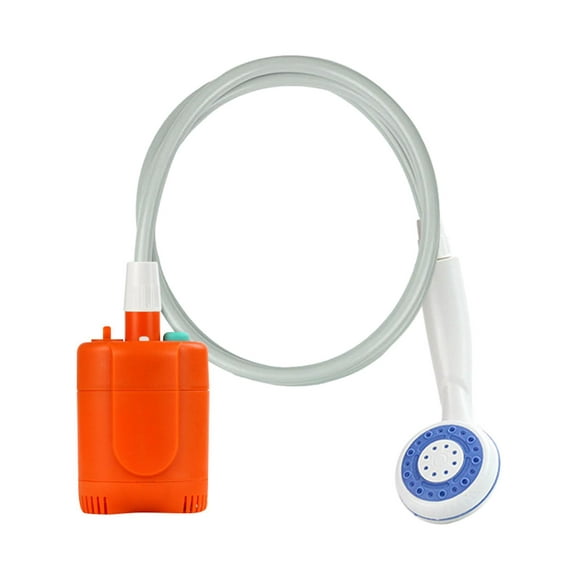 Portable Camping Shower, Outdoor , Shower Pump, Rechargeable Battery, Orange