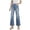 k352108-Blue1, variant on LIIPEE Women Pants Casual Solid Color Stretchy Butt Lifting Denim Pants With Pockets Ladies Slim Fit Wide Leg Jeans Comfortable Soft Breathable Daily Trousers,Dark Blue,S