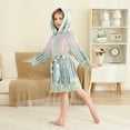 thumbnail image 4 of FORMRS Niños Bathrobe Unisex Hooded Robe Soft Plush Pajamas Sleepwear, Size 7-9T, Green Deer, 4 of 7