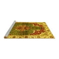 thumbnail image 2 of Ahgly Company Machine Washable Indoor Square Abstract Yellow Modern Area Rugs, 5' Square, 2 of 4