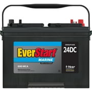 EverStart Lead Acid Marine & RV Deep Cycle Battery, Group Size 24DC 12 Volt, 690 MCA*