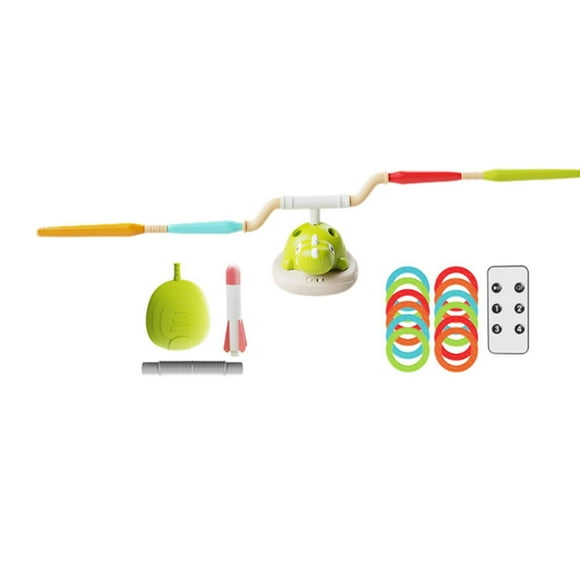 Juego de lanzamiento de anillos, salto Musical 3 en 1, adultos, familia, regalo interactivo para niños, actividades de dinosaurios, juguete para patio