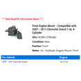 thumbnail image 2 of Front Engine Mount - Compatible with 2007 - 2011 Chevrolet Aveo5 1.6L 4-Cylinder - Replacement, 2 of 2