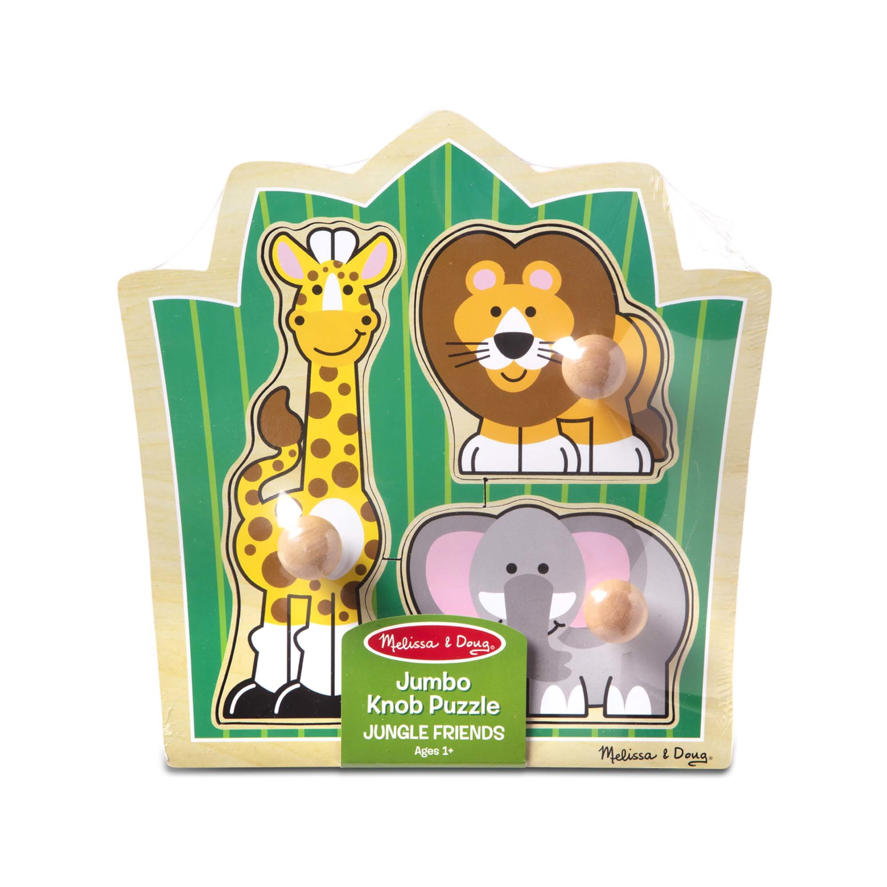 Melissa & Doug Jungle Friends Safari Animals Jumbo Peg Wooden