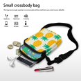 thumbnail image 6 of HELLHERO Pineapple Pattern Cross Body Purse with Zipper Closed Outdoor Daily Use Women Crossbody Small Bags Double Layer, 6 of 6