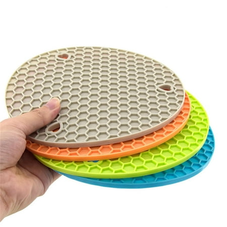 

Happy date Insulation Mat Honeycomb Structure Pot Mat Silicone Pot Holders for Hot Pan and Pot Pads. Heat Resistant Counter Mats for Tables Placemats Countertops Spoon Rest and Large Coasters