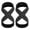 Black, variant on Lifetechs 1 Pair Figure 8 Lifting Strap Men Women Anti-Slip Padded Weightlifting Grip Band Bodybuilding Powerlifting Strength Training Home Gym Deadlifts Wrist Strap