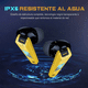 thumbnail image 2 of Auricular Bluetooth inalámbrico es compatible con iPhone y Android Amarillo/Negro, 2 of 5
