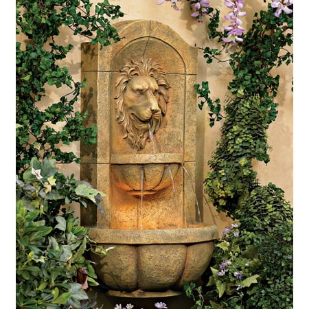 John Timberland Roman Outdoor Wall Water Fountain with Light LED 29 1/2