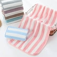 thumbnail image 6 of Lksixu Microfiber Hand Towels, 14"x30" Coral Velvet Striped Face Towels with Hanging Loop, 400GSM Highly Absorbent and Quick Drying Bath Towels Soft Plush Hand Towels for Bathroom Gym Shower, 6 of 9