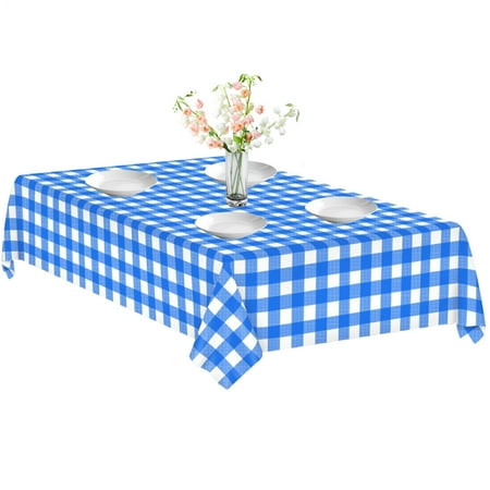 AITOCO Gingham Tablecloth Oktoberfest Rectangle Checkered Table Cover Heavy Duty Covers Waterproof Party Decor for Cafe Camping Backyard BBQ Restaurant Patio Balcony Dining Garden there