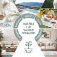 thumbnail image 6 of Coastal Turtle Outdoor Rug 5x8 Ft - Reversible Patio Rug Outdoor Camping Rugs, Teal Green Ocean Coral Starfish Jellyfish Indoor Outdoor Area Rugs, Non-Slip Outdoor Carpet Runner for Deck/Porch, 6 of 8