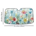 thumbnail image 4 of Awypu Flowers Blue Sky Watercolor Windshield Sun Shade Universal Size Funny Windshield Sun Shade for Vehicle SUV Truck Protector 55.12*29.92 in, 4 of 7