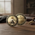 thumbnail image 2 of MMJ Motorcycle Blessing Coin Metal Good Luck Charm for Biker Enthusiast Gift Keychain, 2 of 6