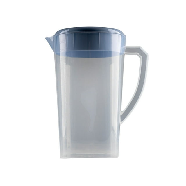 Avdolw Clear Plastic Pitcher with Lid,2.5L for Cold Drinks, Iced Tea, Lemonade, Milk,BPA-Free & Lightweight,Wide Mouth & Spout Filter,Home Party BBQ Essential