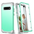 thumbnail image 2 of Dteck Galaxy S10 Plus Case, Dteck Heavy Dual Layer Rugged Shockproof Case Hard PC Protective Back Cover For Samsung Galaxy S10+, Mint Green, 2 of 10