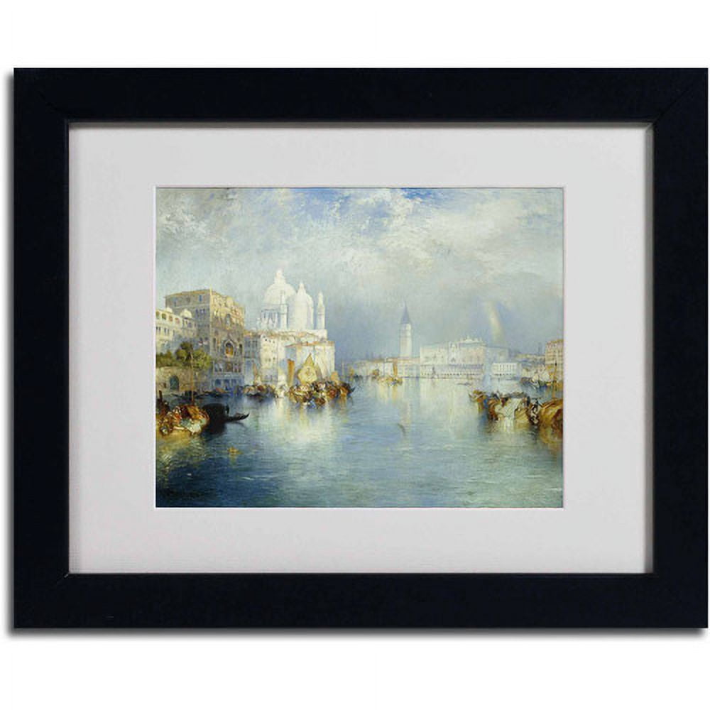 Trademark Fine Art "Grand Canal Venice 1903" Canvas Art by Thomas Moran, Black Frame
