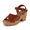 Cognac, variant on Cushionaire Women's Rosie Cork Wedge Sandal Memory Foam