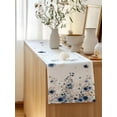 thumbnail image 5 of Table Runner 72 Inches Long for Kitchen Dining, Navy Blue Flowers Dresser Scarf Farmhouse, Dining Table Decorations for Wedding/Parties, Spring Floral Elegant Pastoral Watercolor 13 x 72 In, 5 of 8