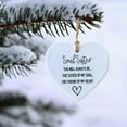 thumbnail image 5 of Your Holiday Ceramic Heart Hanging Ornament, 2025 Christmas Decoration, Friendship Gift for Women's Best Friend, Unisex-Adult, 5 of 5