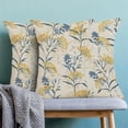 thumbnail image 2 of Spring Pillow Covers 18x18 Inch 2 Pcs, Watercolor Blue and Yellow Flower Decorative Throw Pillows,Vintage Plant Floral Summer Seasonal Outdoor Decor Pillowcase Cushion Cover for Couch Sofa, 2 of 6