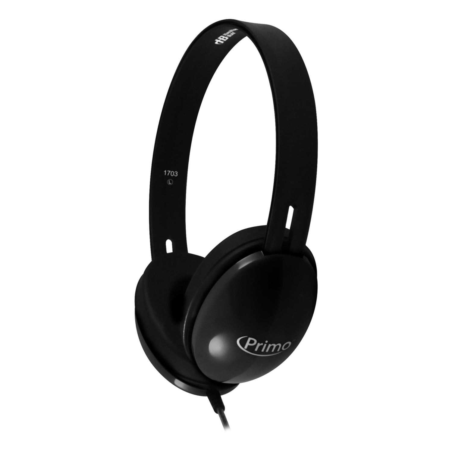 HamiltonBuhl Primo Stereo Headphones, Black, Pack of 2