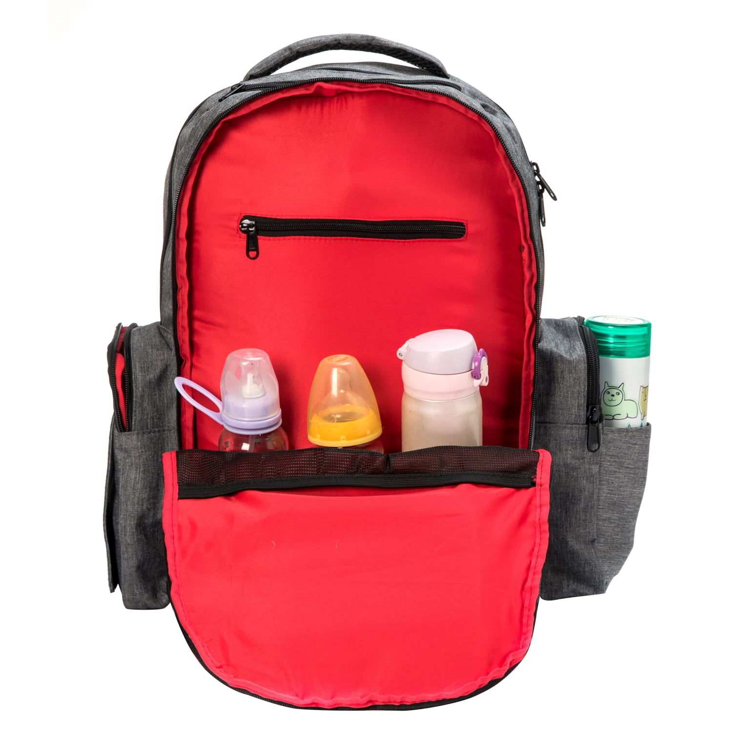 K-Cliffs Stroller Straps Changing Pad Included Backpack Diaper Bag, Gray