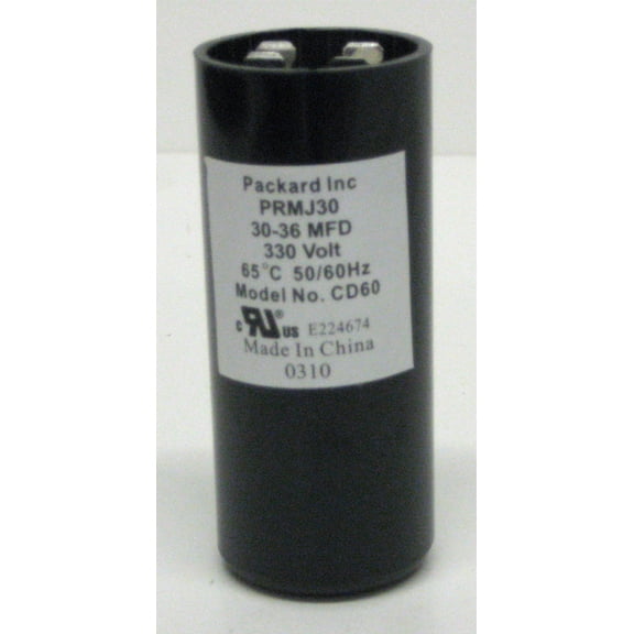 Packard PRMJ30 Motor Start Capacitor. 30-36 MFD UF / 330 VAC