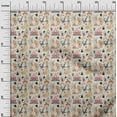 thumbnail image 3 of oneOone Rayon Beige Fabric Circus Sewing Fabric By The Yard Printed Diy Clothing Sewing Supplies 56 Inch Wide-aA, 3 of 5