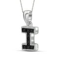 thumbnail image 2 of Black Diamond Accent Sterling Silver Initial Pendant, 2 of 4
